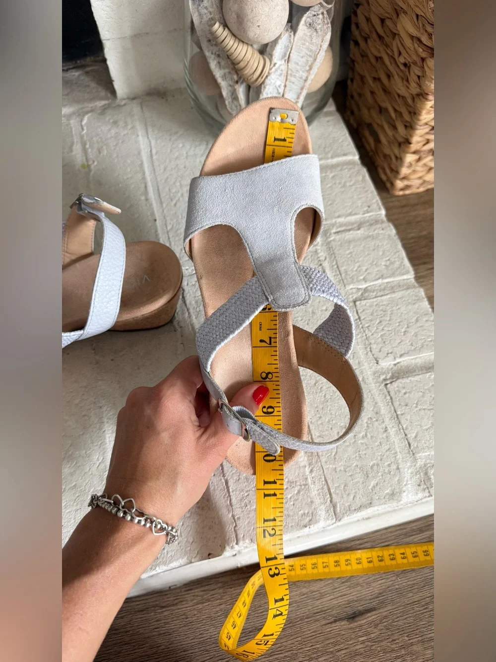 Vionic Katy II Lavender Suede Cork Wedge Comfort Sandals Size 10